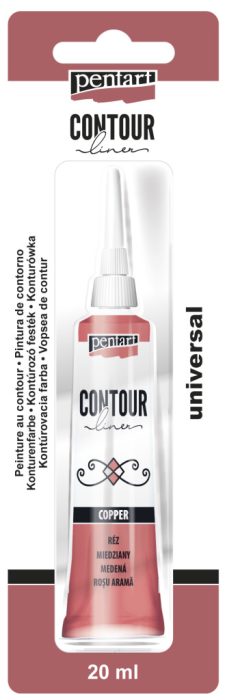 Pentart Kontúrozó festék 20 ml réz - 10124