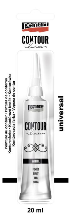 Pentart Kontúrozó festék 20 ml fehér - 10136