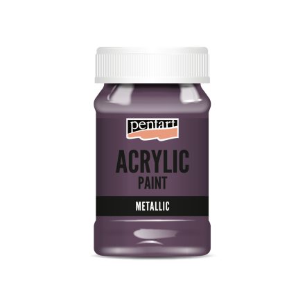 Pentart Metál akrilfesték 100 ml padlizsán - 10277