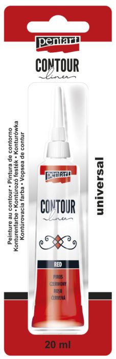 Pentart Kontúrozó festék 20 ml piros - 11032