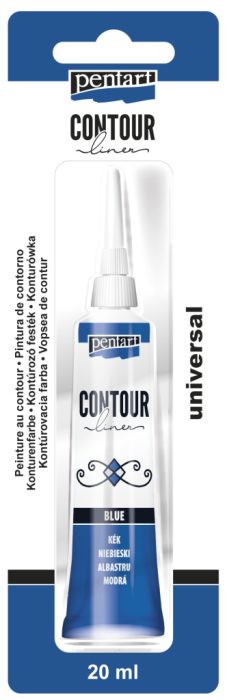 Pentart Kontúrozó festék 20 ml kék - 11034