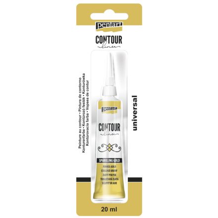 Pentart Kontúrozó festék 20 ml csillogó arany - 13038