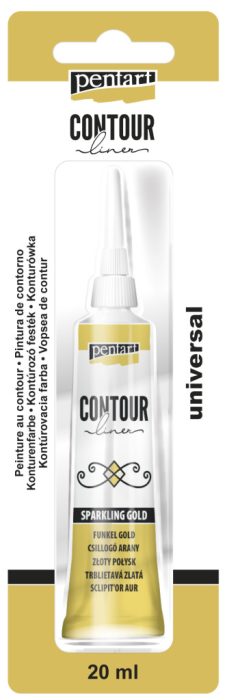 Pentart Kontúrozó festék 20 ml csillogó arany - 13038