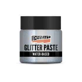 Pentart Glitterpaszta közepes 50 ml ezüst - 13049