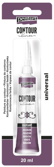 Pentart Kontúrozó festék 20 ml padlizsán - 13138