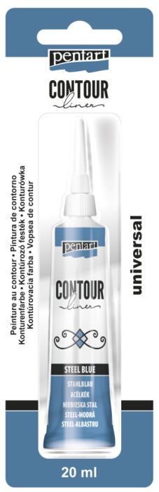 Pentart Kontúrozó festék 20 ml acélkék - 13139