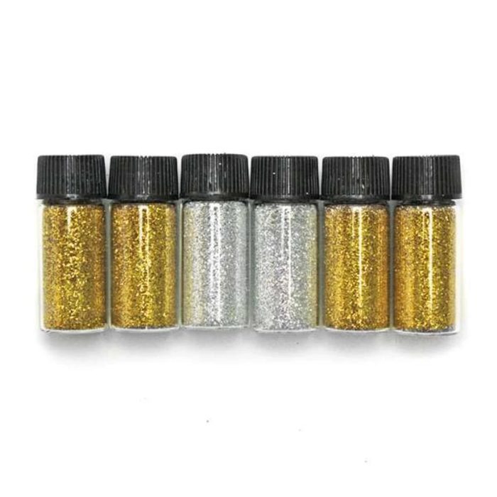 Penta collection Színes csillámpor 6 x 3,5ml arany/ezüst - 13220