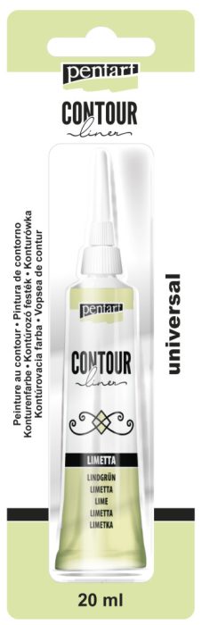 Pentart Kontúrozó festék 20 ml limetta - 14114