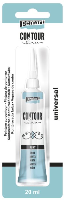 Pentart Kontúrozó festék 20 ml menta - 14116