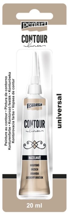 Pentart Kontúrozó festék 20 ml mogyoró - 14120