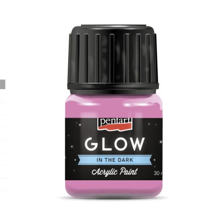 Pentart GLOW sötétben világító akrilfesték 30 ml pink - 16482