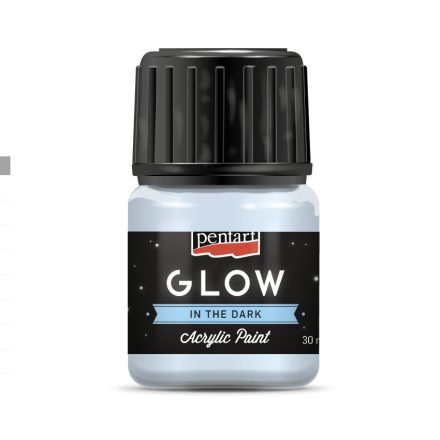 Pentart GLOW sötétben világító akrilfesték 30 ml kékesfehér - 16486