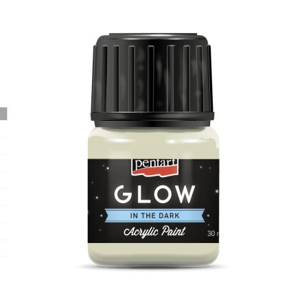 Pentart GLOW sötétben világító akrilfesték 30 ml zöldesfehér - 16487