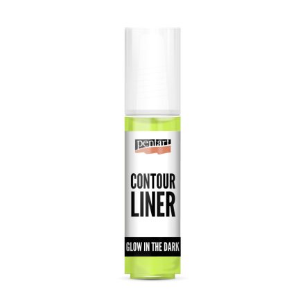 Pentart Kontúrozó festék 20 ml glow zöld - 17498