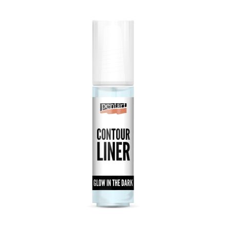 Pentart Kontúrozó festék 20 ml glow kékesfehér - 17499