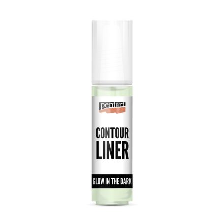 Pentart Kontúrozó festék 20 ml glow zöldesfehér - 17500