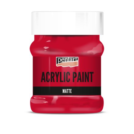 Pentart Matt akrilfesték 230 ml rúzspiros - 17549