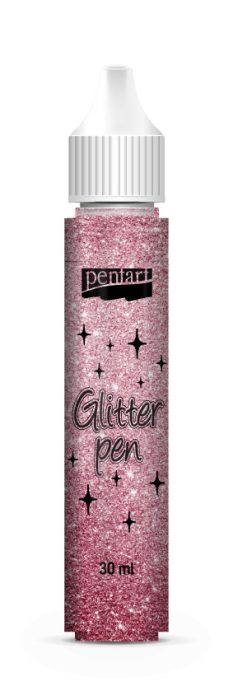 Pentart Csillámtoll, 30 ml piros - 18691