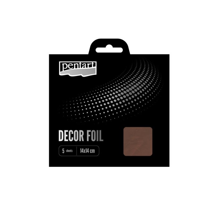 Pentart Dekorfólia bronz 14 x 14 cm, 5 db/csomag - 20738