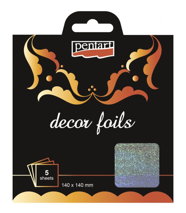 Pentart Dekorfólia hologram pontok 14 x 14 cm, 5 db/csomag - 20744
