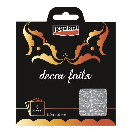 Pentart Dekorfólia hologram szilánkok 14 x 14 cm, 5 db/csomag - 20751