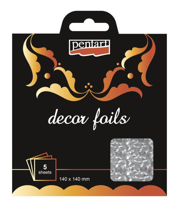 Pentart Dekorfólia hologram szilánkok 14 x 14 cm, 5 db/csomag - 20751