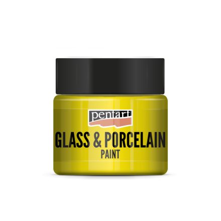 Pentart Üveg és porcelánfesték 30 ml sárga - 21335