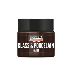 Pentart Üveg és porcelánfesték 30 ml barna - 21340