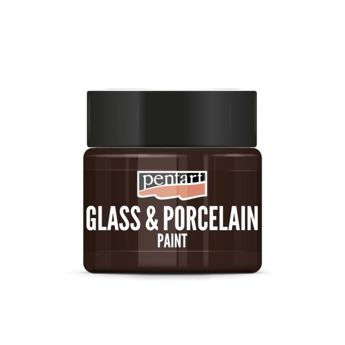 Pentart Üveg és porcelánfesték 30 ml barna - 21340