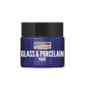 Pentart Üveg és porcelánfesték 30 ml kék - 21345