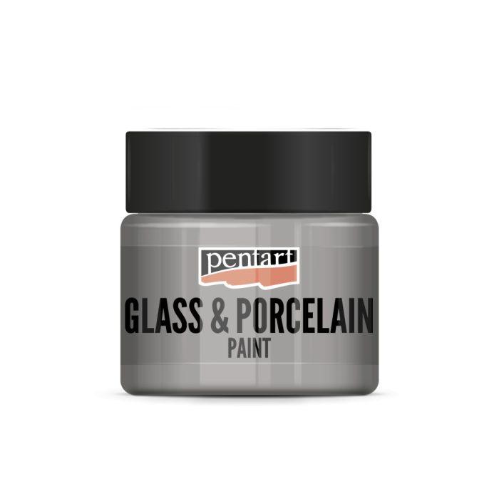 Pentart Üveg és porcelánfesték 30 ml ezüst - 21349
