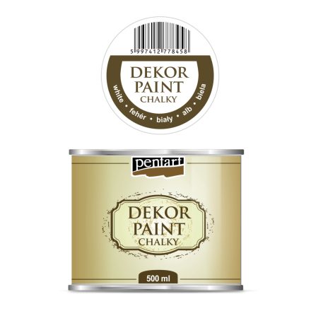 Pentart Dekor krétafesték 500 ml fehér - 22717