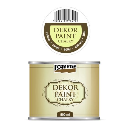 Pentart Dekor krétafesték 500 ml sárga - 22719