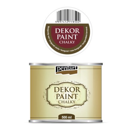 Pentart Dekor krétafesték 500 ml burgundi vörös - 22722