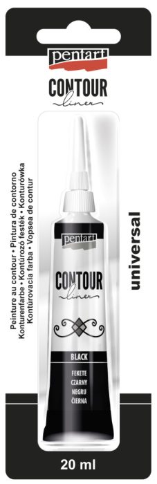 Pentart Kontúrozó festék 20 ml fekete - 2463