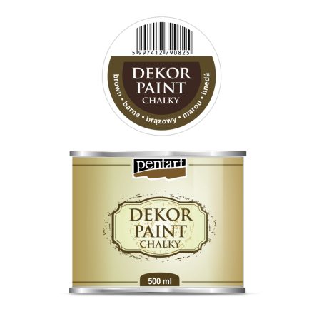 Pentart Dekor krétafesték 500 ml barna - 25236