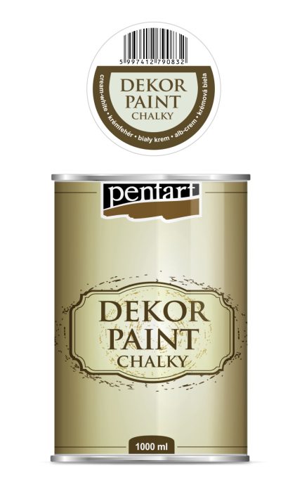 Pentart Dekor krétafesték 1000 ml  krémfehér - 25237
