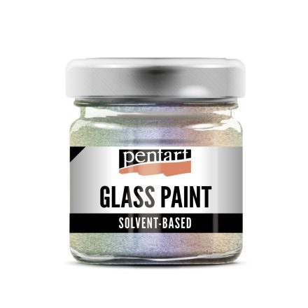 Pentart Üvegfesték 30 ml csillogó szívárvány - 26522