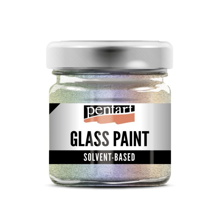 Pentart Üvegfesték 30 ml csillogó szívárvány - 26522