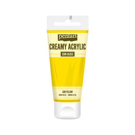 Pentart Krémes akrilfesték selyemfényű 60 ml napsárga - 27923