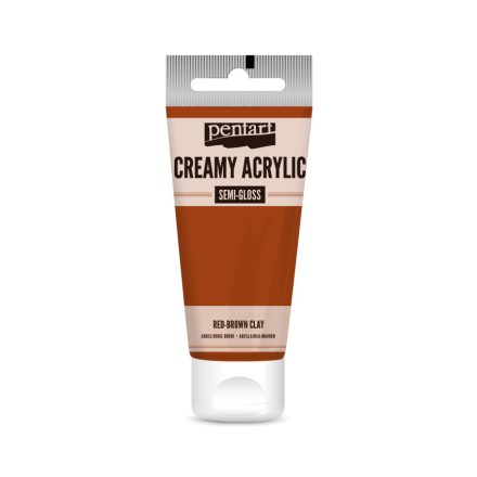 Pentart Krémes akrilfesték selyemfényű 60 ml vörösbarna agyag - 27926