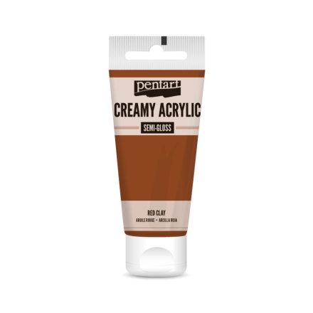 Pentart Krémes akrilfesték selyemfényű 60 ml vörösagyag - 27928