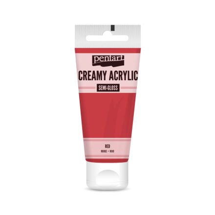 Pentart Krémes akrilfesték selyemfényű 60 ml piros - 27939