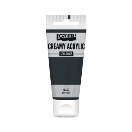 Pentart Krémes akrilfesték selyemfényű 60 ml fekete - 27941