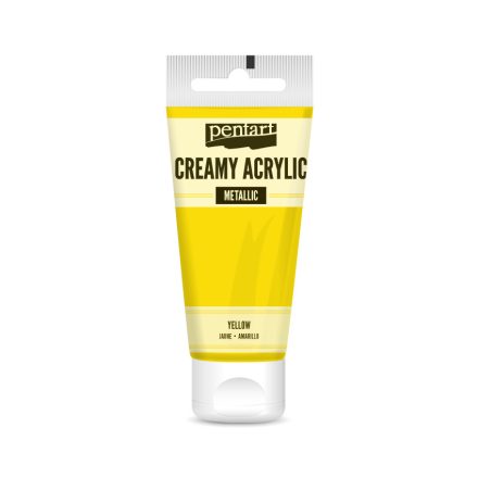 Pentart Krémes akrilfesték selyemfényű 60 ml sárga - 27947