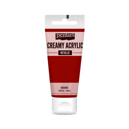 Pentart Krémes akrilfesték metál 60 ml bordó - 28006