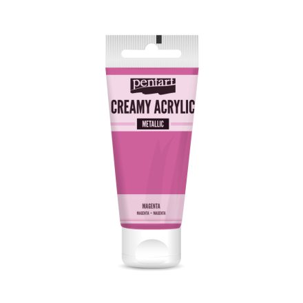 Pentart Krémes akrilfesték metál 60 ml magenta - 28012