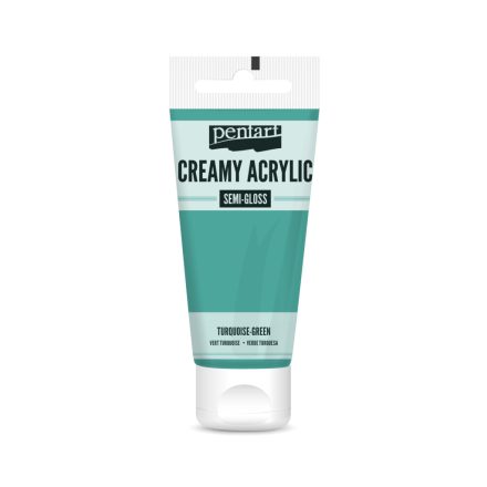 Pentart Krémes akrilfesték metál 60 ml türkiz - 28016