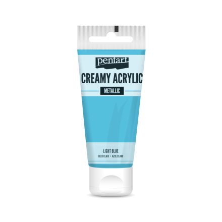 Pentart Krémes akrilfesték metál 60 ml világoskék - 28017