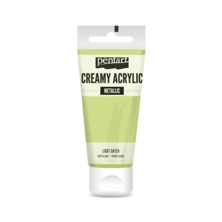 Pentart Krémes akrilfesték metál 60 ml világoszöld - 28019